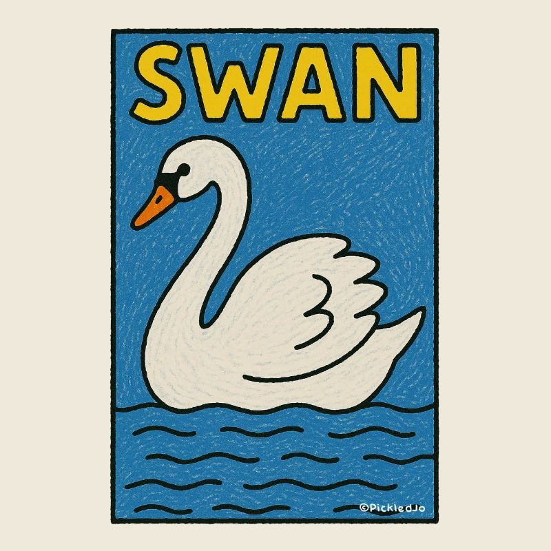 Elegante Schwan-Illustration