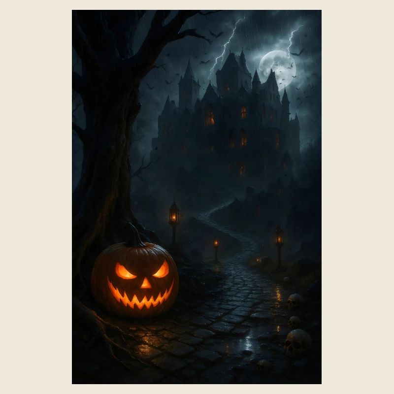 Halloween spooky Kürbis