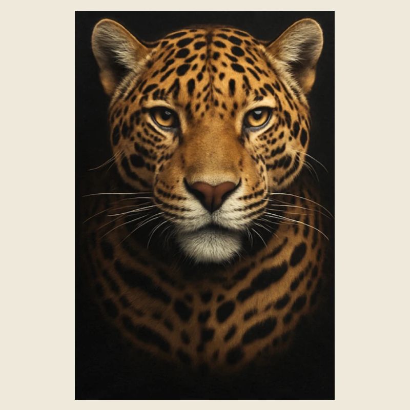 Datenanalyse-Illustration mit Leopard