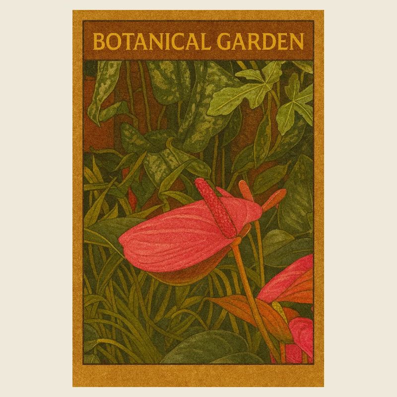 Botanischer Garten Insekten Illustration