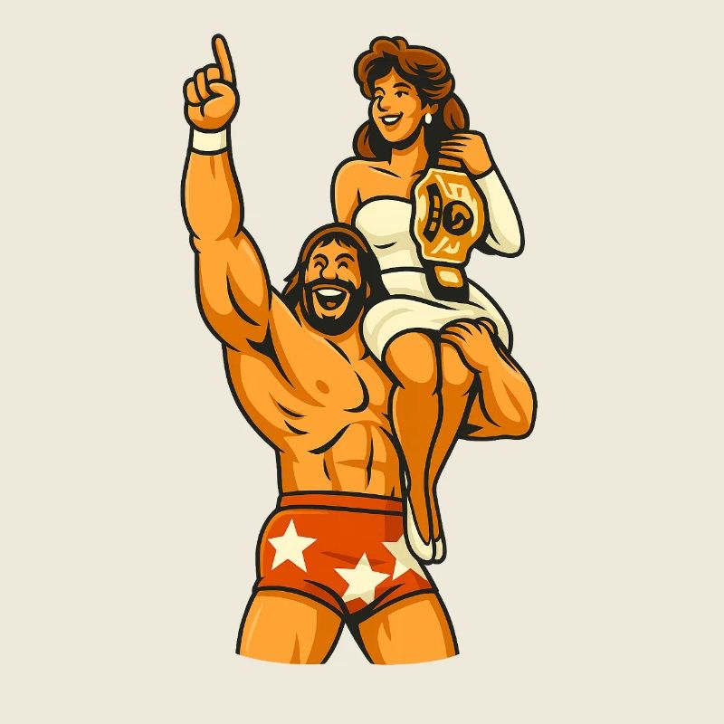 Conception de duo de lutte de célébration