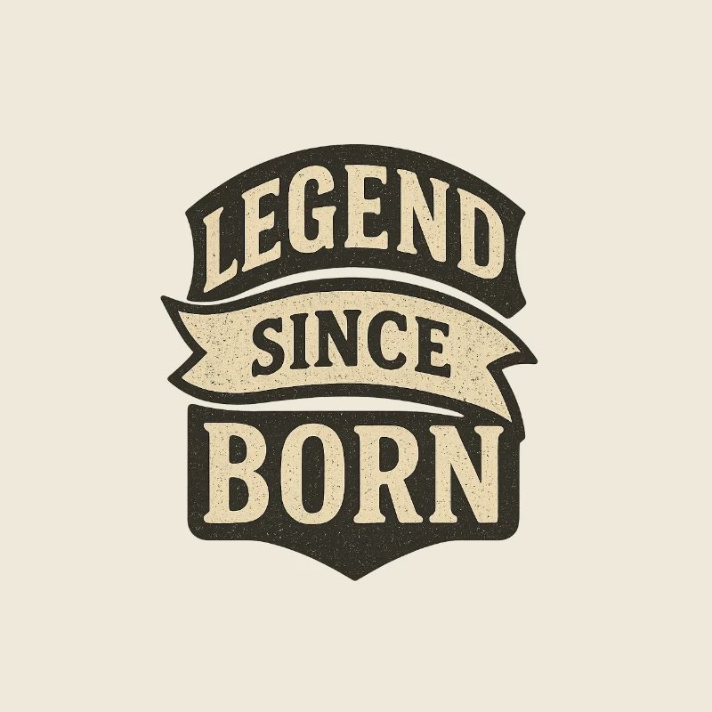 Legende seit der Geburt Retro-Abzeichen