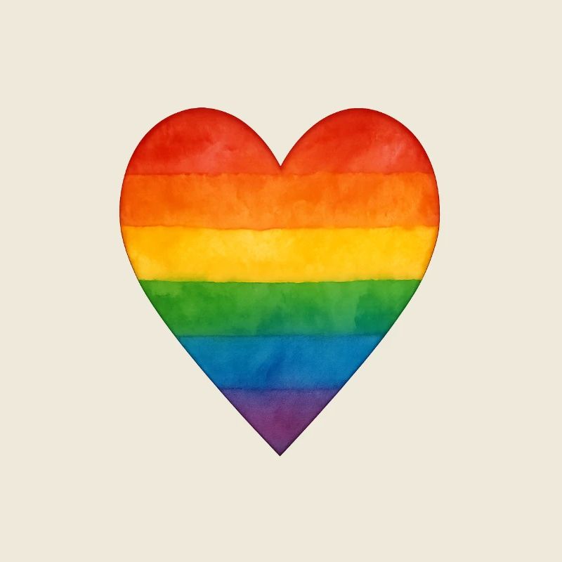 Regenbogen-Herz Symbol für Vielfalt