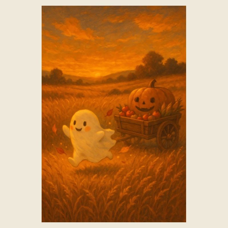Fantôme d’Halloween en automne