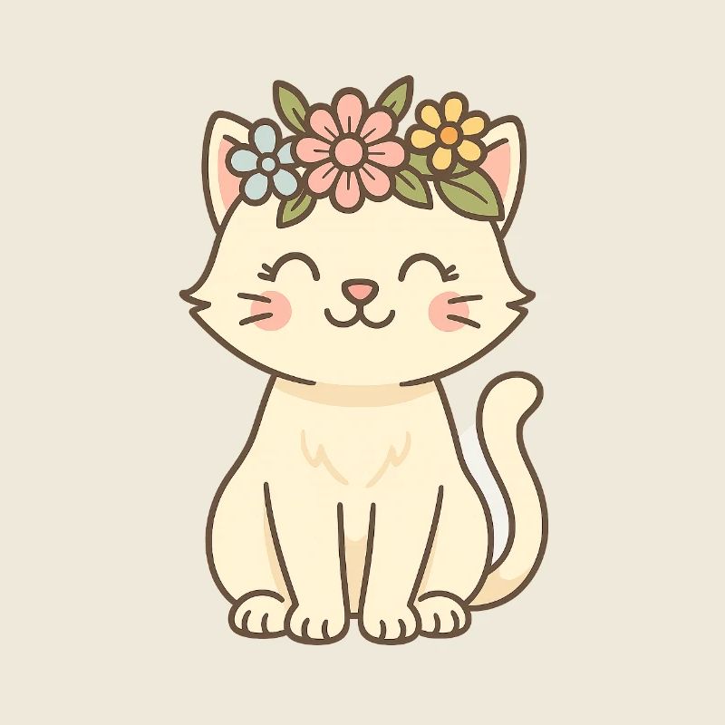 Blumenkranz Katze Charm