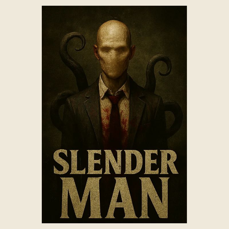 Slender Man VHS Wald Glitch Horror T-Shirt