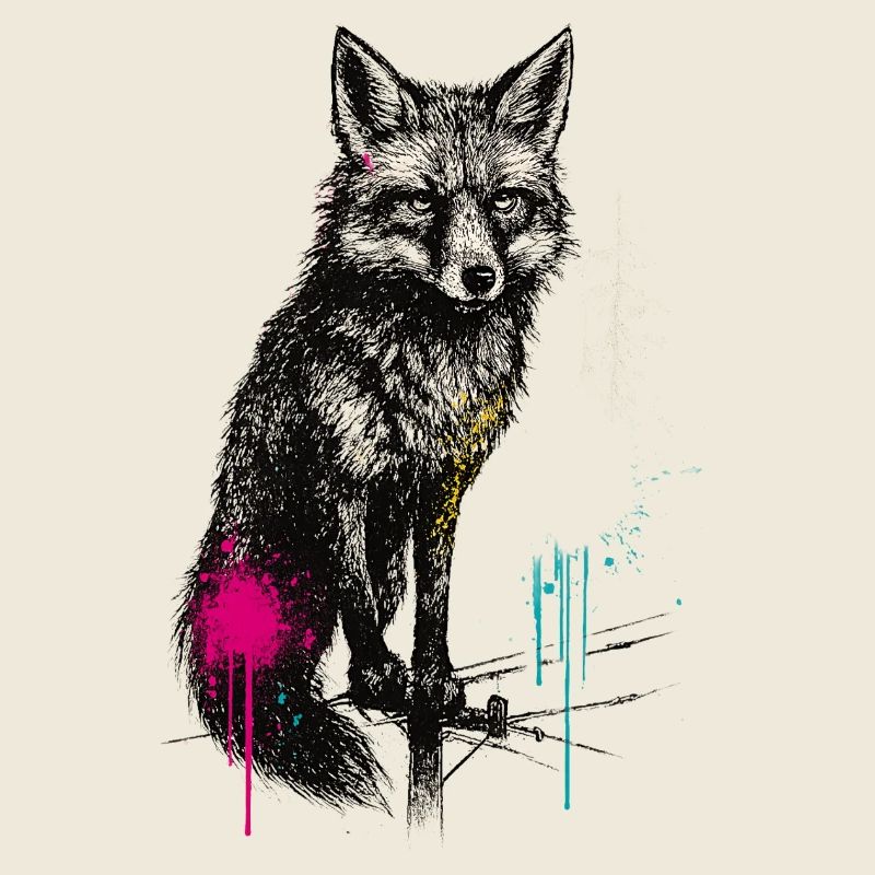 Wolfsprühkunst im Wald