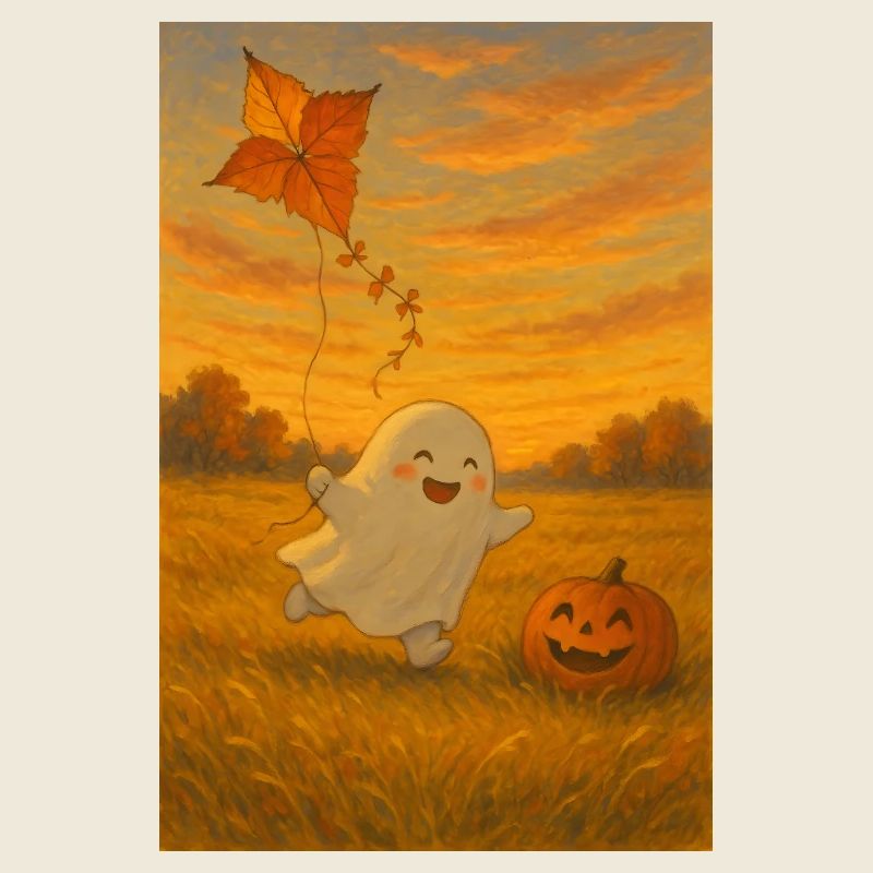 Halloween Geist im Herbst
