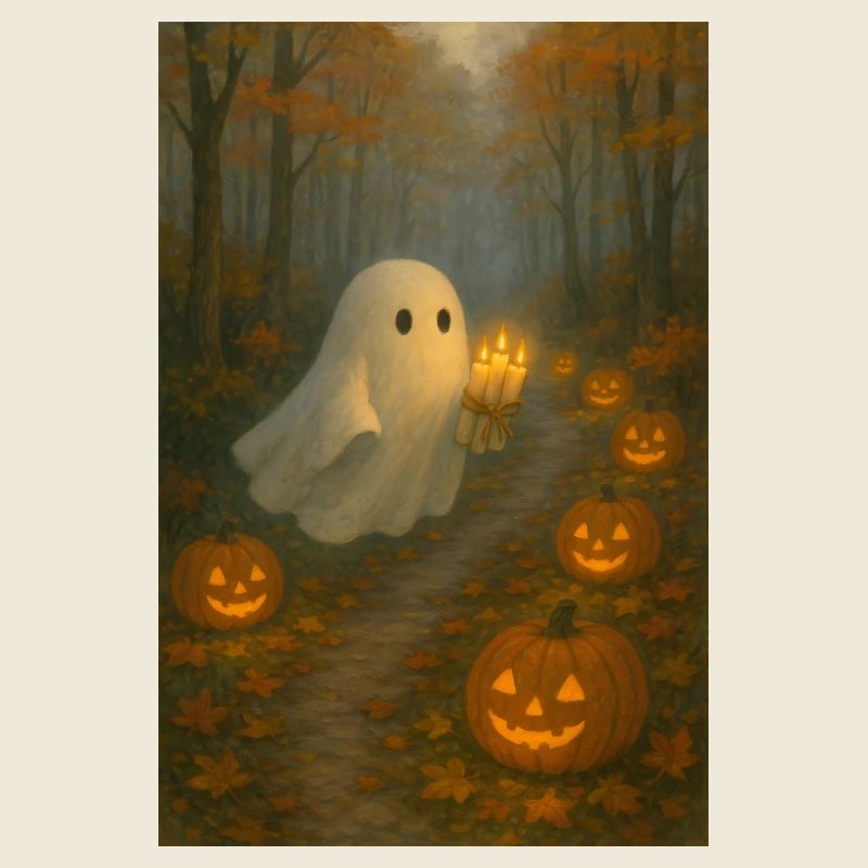 Halloween Geist im Herbst