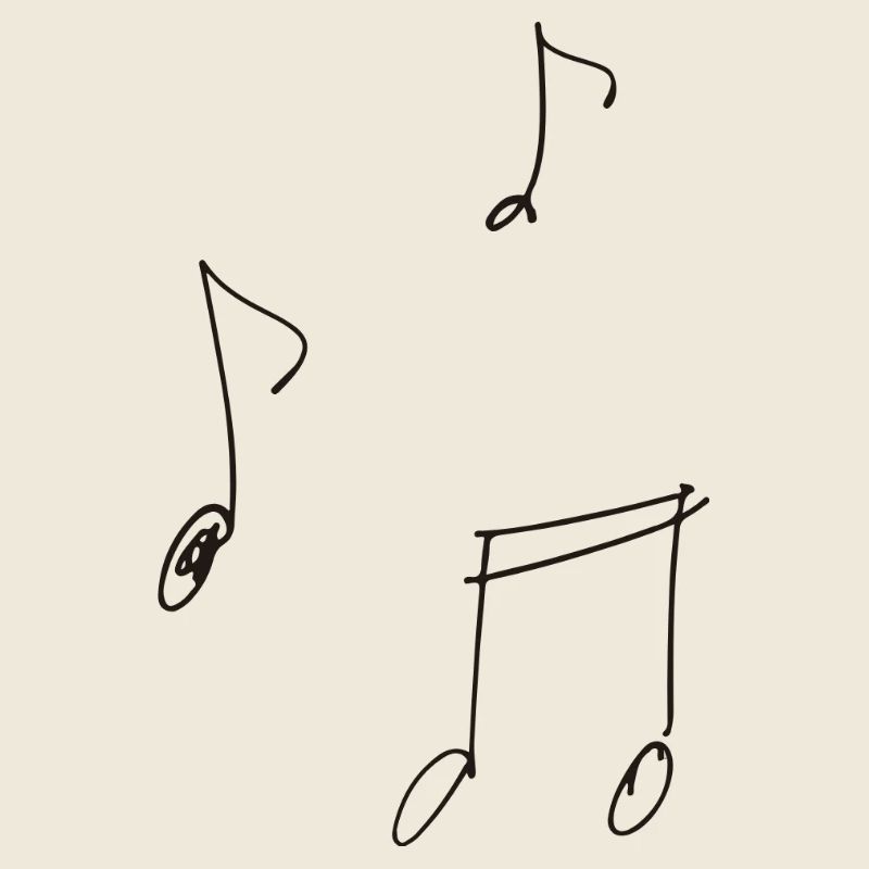 Notes de musique – Minimaliste, à main levée, écriture manuscrite