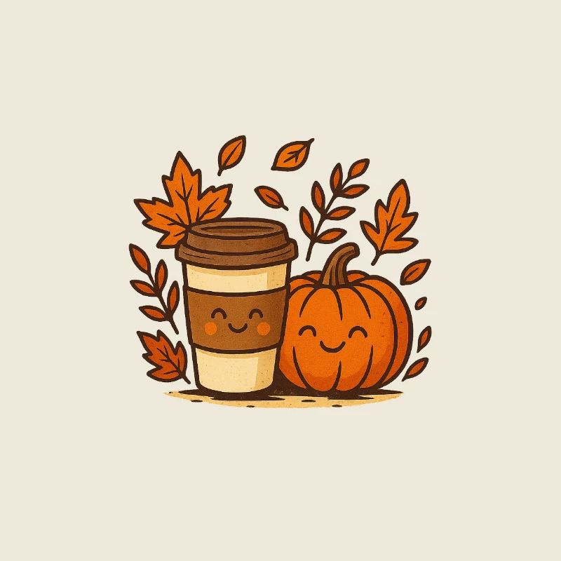 Herbstkaffee mit Kürbis