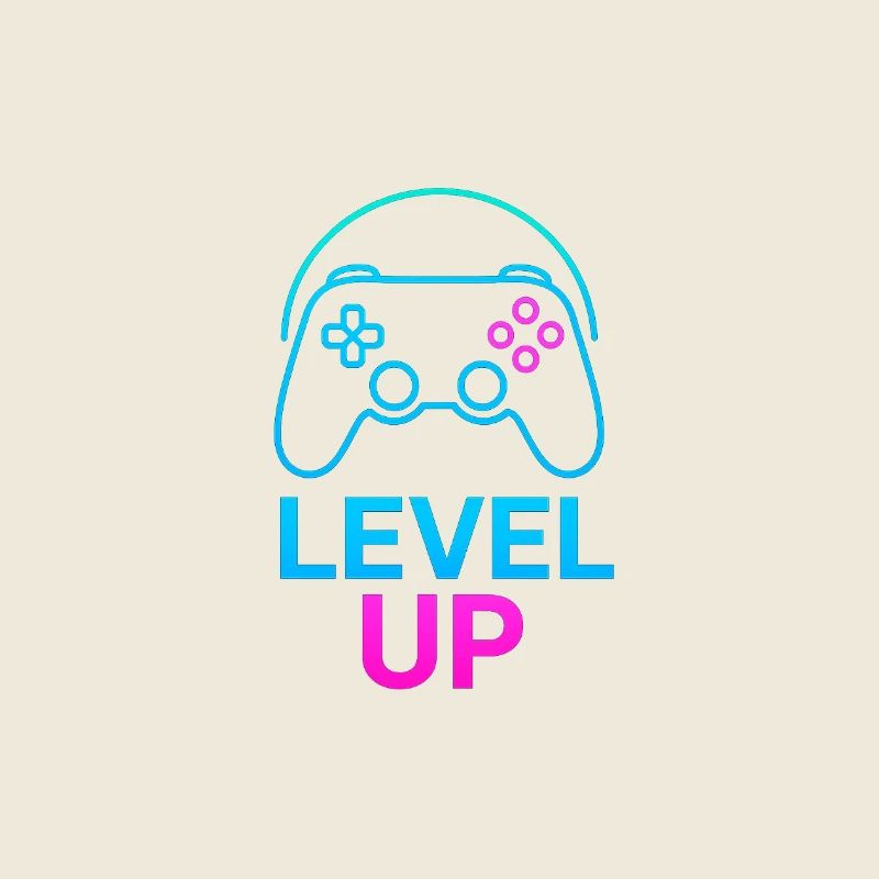 Level Up Neon Controller Grafik