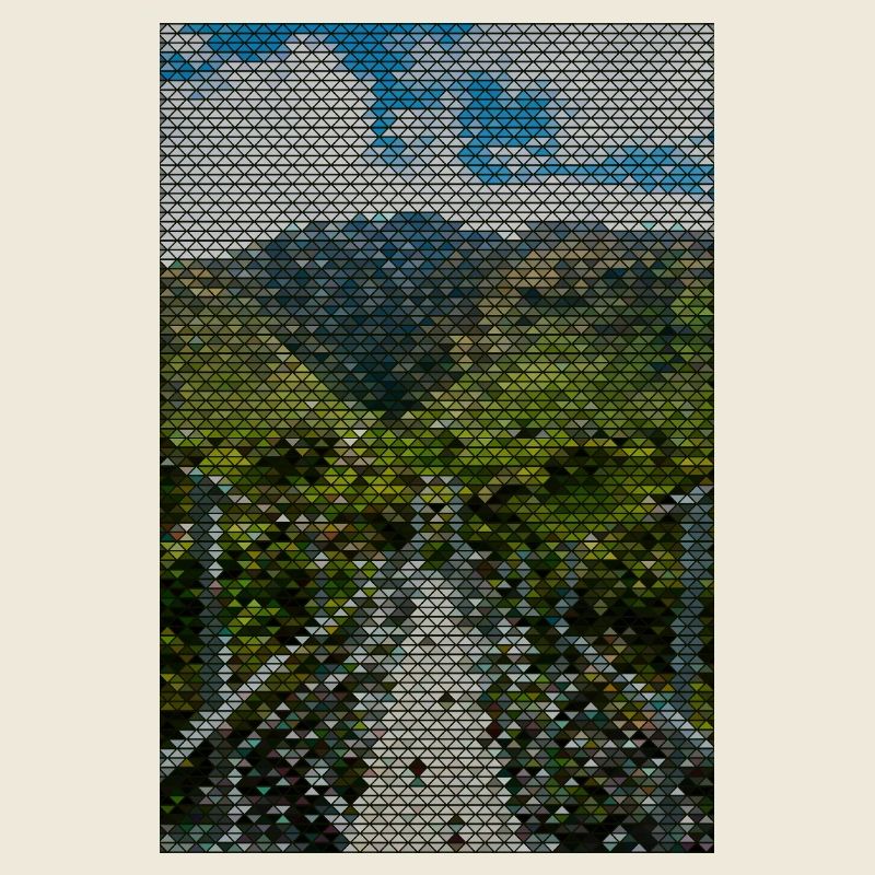 Sentier du paysage géométrique