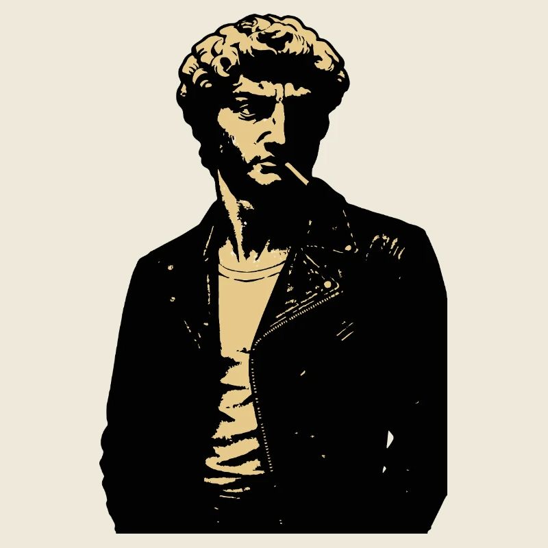 David Michelangelo Noir Rebel Portrait in Leather