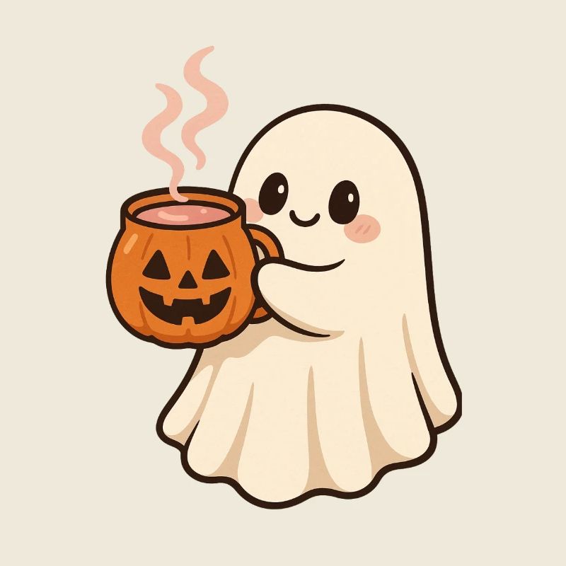 Geist mit Kürbis Becher Halloween