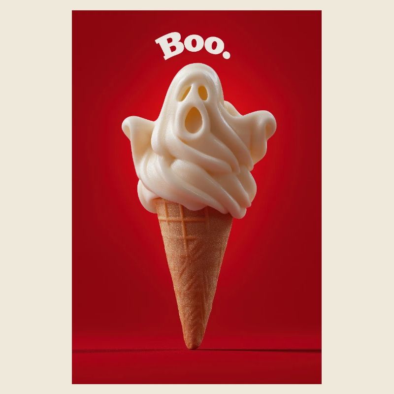 Boo Ghost IceCream Cone