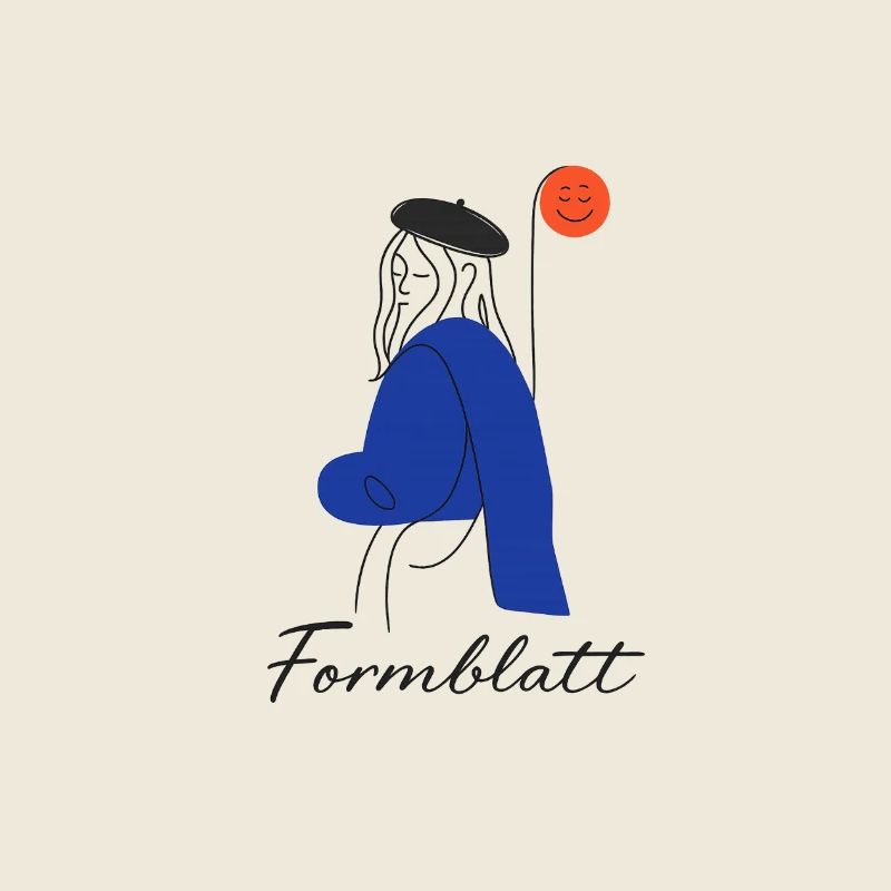 Formblatt Silhouette Blau