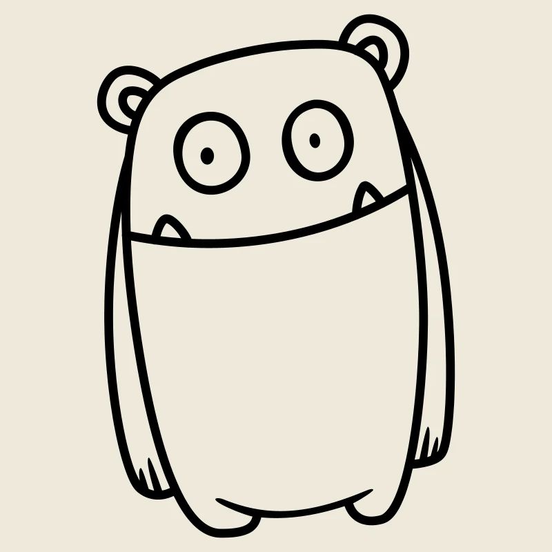 Monster Cheerful - Conception de bande dessinée Kawaii drôle