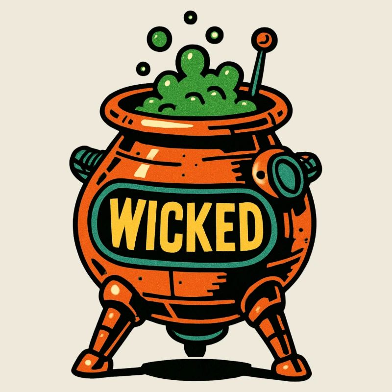 Halloween witch pot
