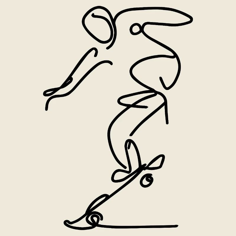 Skateboarder Skizze