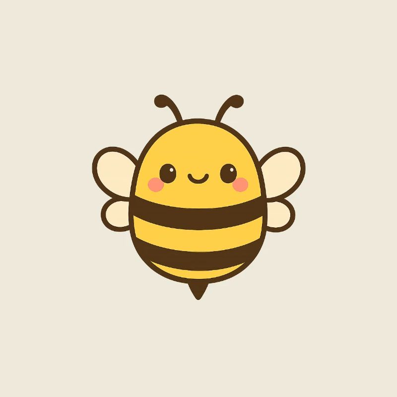 Illustration d’abeille Kawaii
