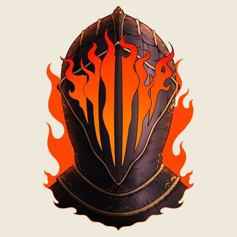 Flaming Knight Helmet