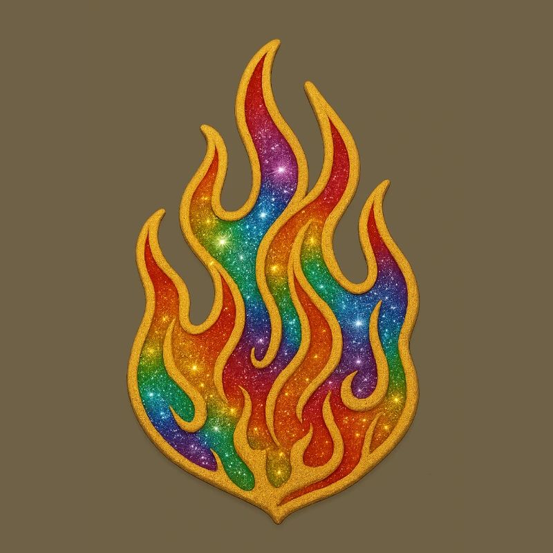 Regenbogenfeuer Patch