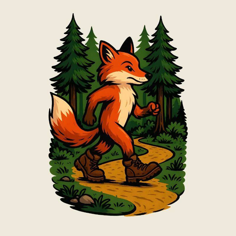 Wandernder Fuchs im Wald