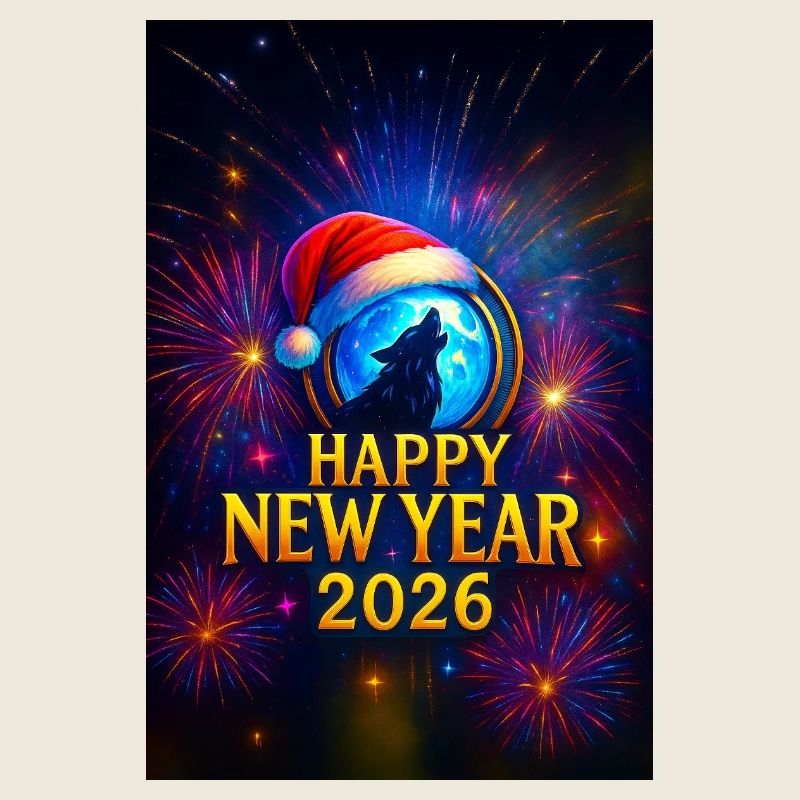 Winterwolf Neujahr 2026