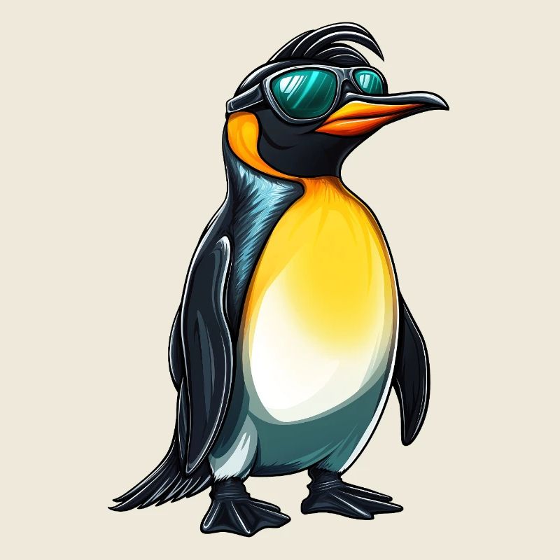 funny penguin with sunglasses :)