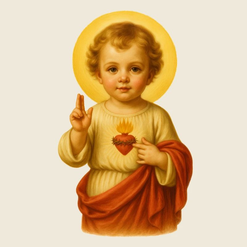 Jesuskind mit Heiligenschein