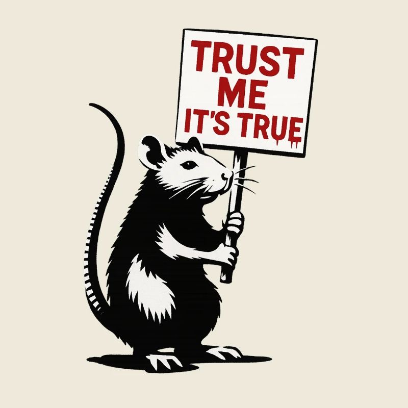 Rat with Shield Trust Me It's True