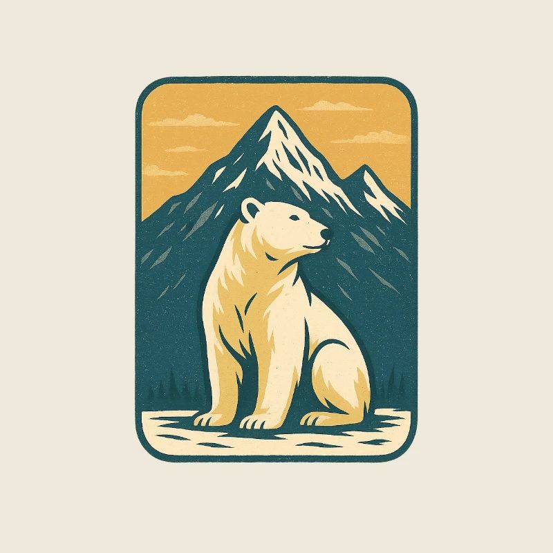 Polar Bär vor Berglandschaft