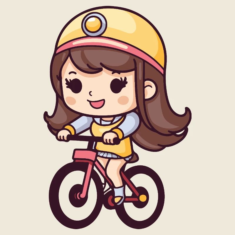 Fahrrad Mädchen Niedlich