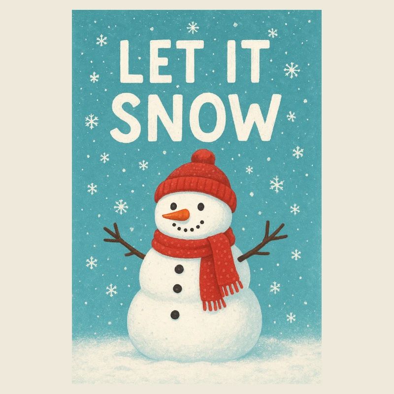 Let It Snow Snowman Design