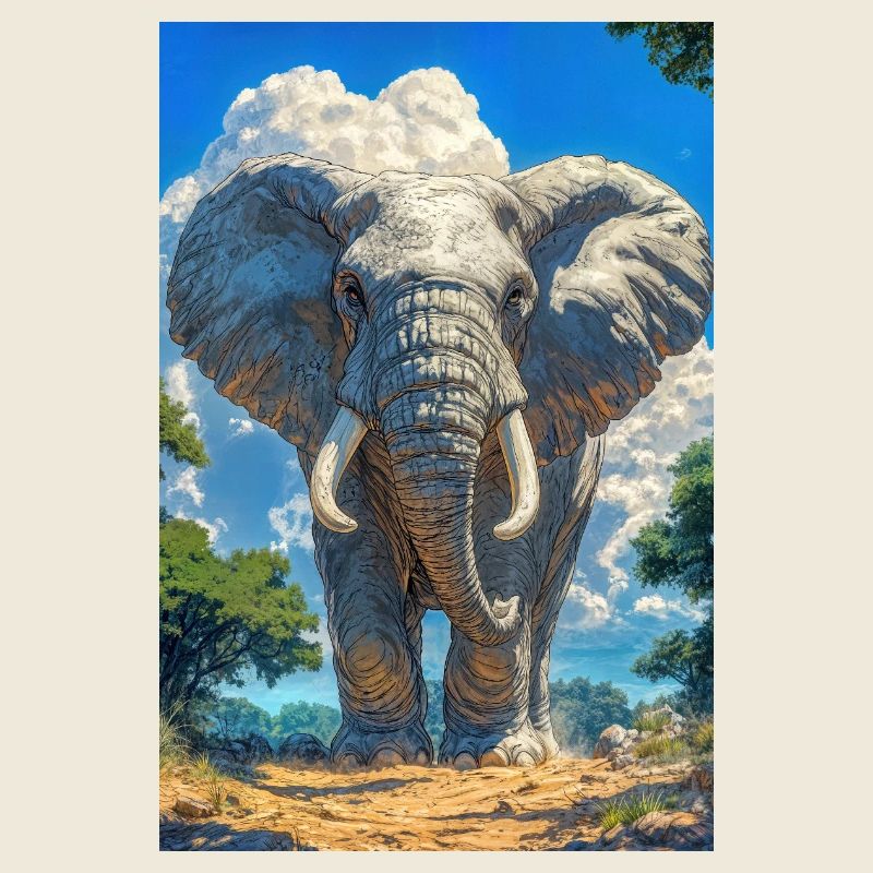 Illustration eines Elefanten