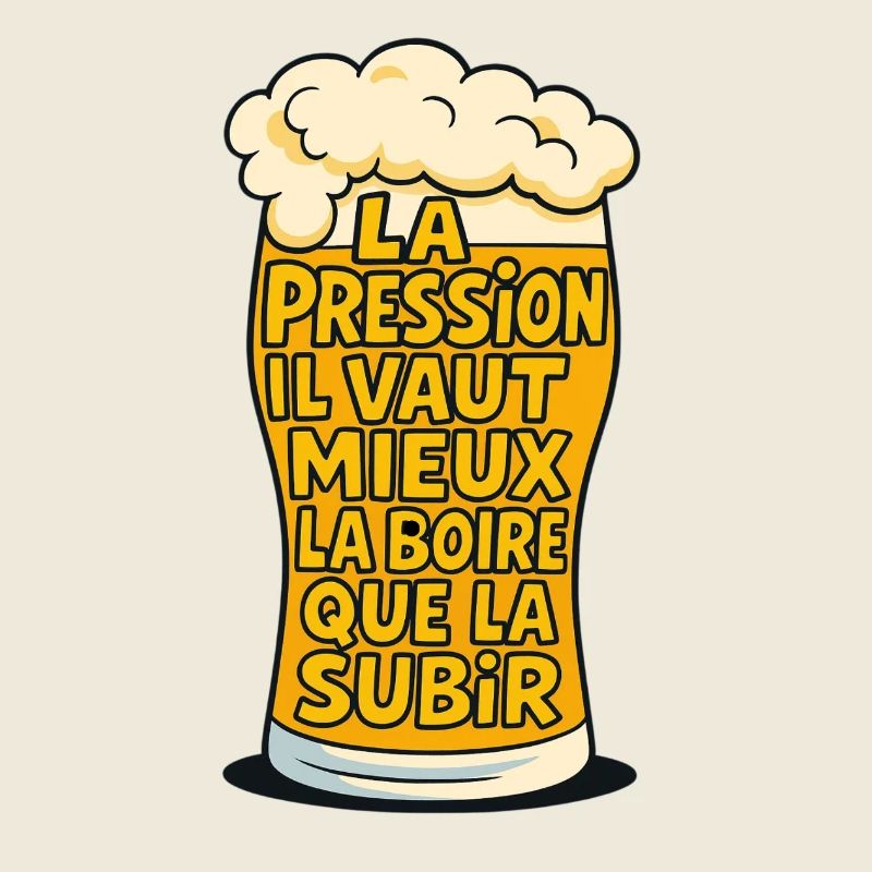 La pression: mieux vaut la boire que la subir