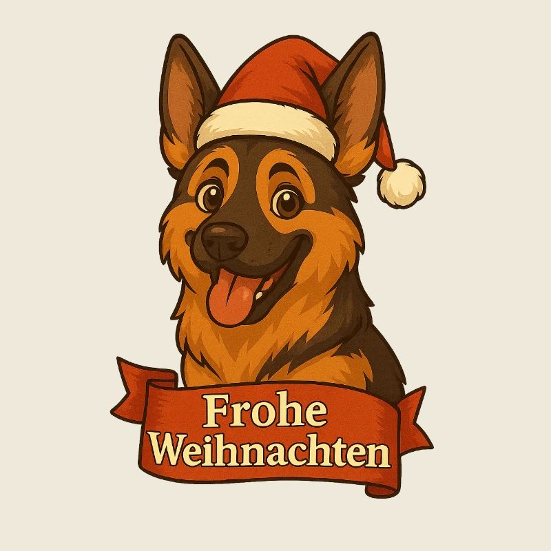Weihnachts Schäferhund Cartoon