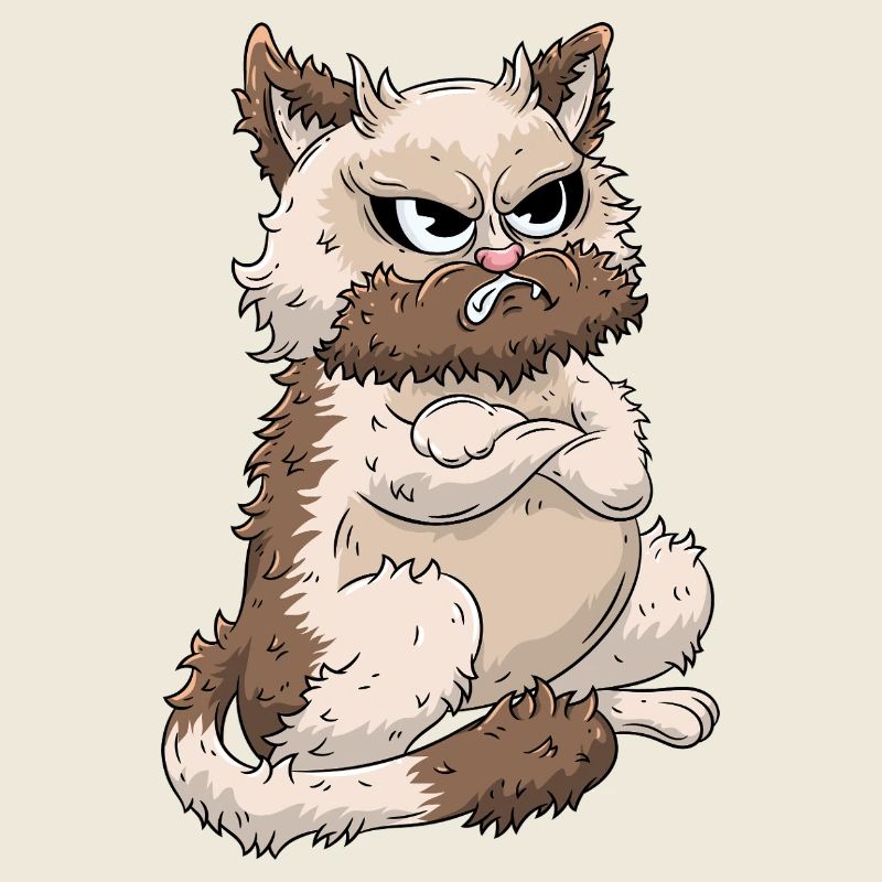 mürrische Katze