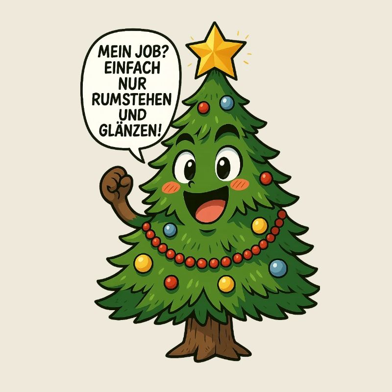 Lustiger Weihnachtsbaum Spruch