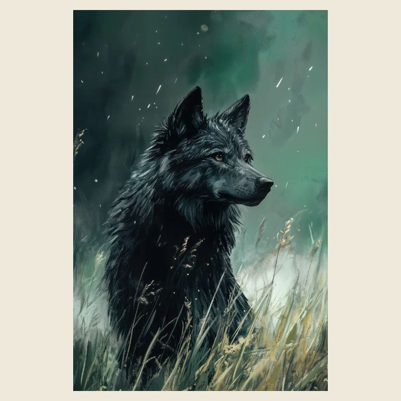 Illustration eines Wolfes