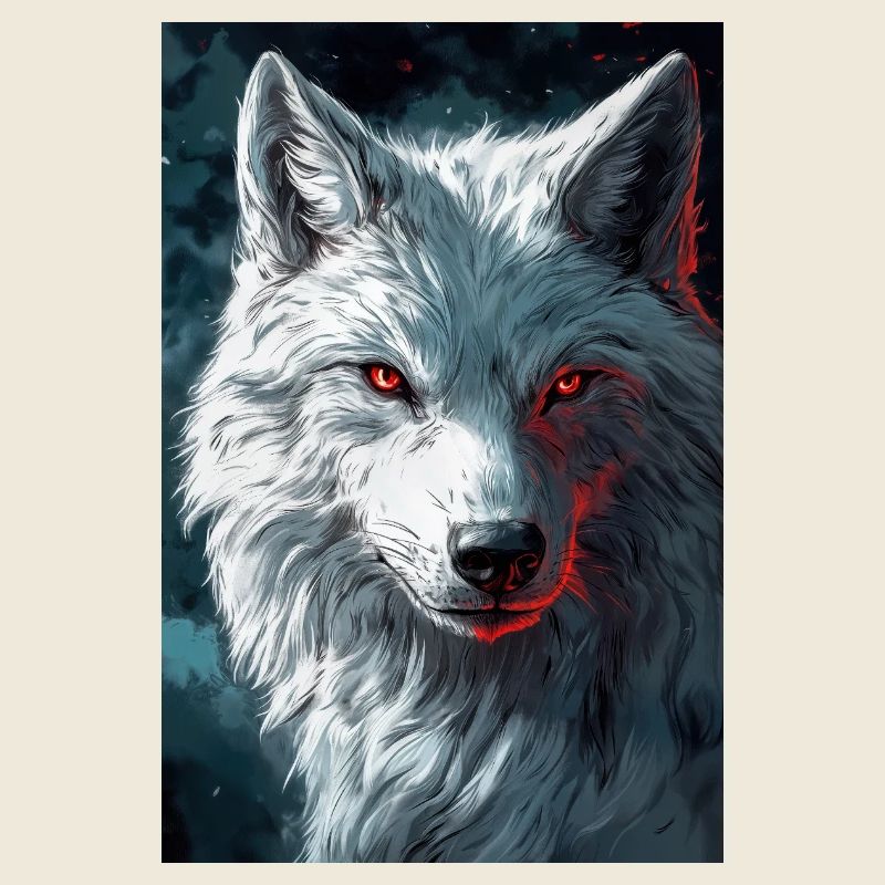 Illustration eines Wolfes