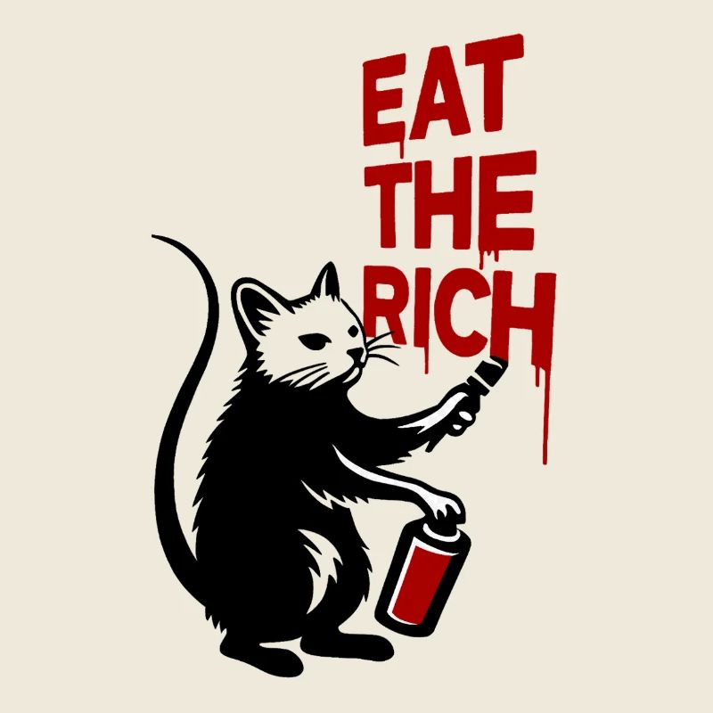 Protest Cat Graffiti Print