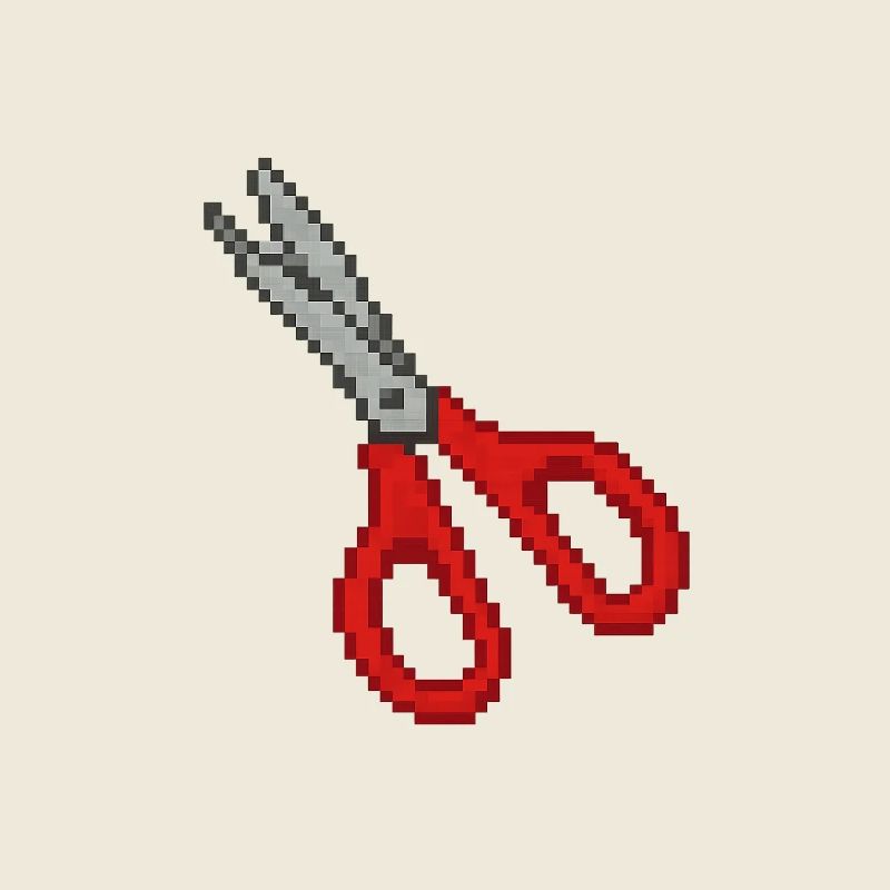 Schere Retro Rot