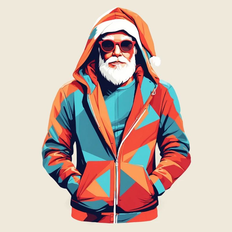 Père Noël en sweat à capuche
