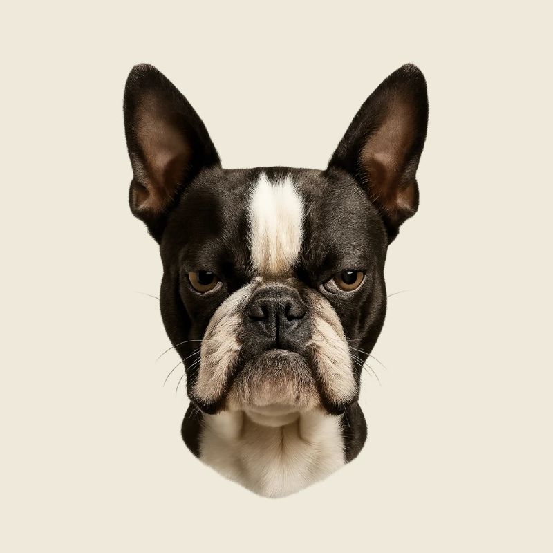 Boston Terrier Kopf Porträt