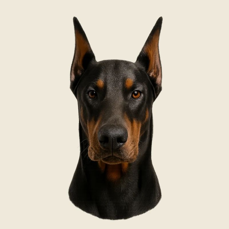 Dobermann Kopfporträt
