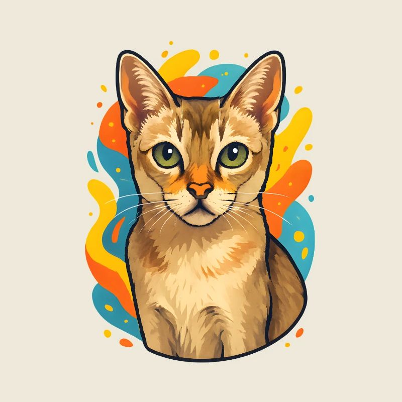 Explosion de couleurs de chat de Singapura