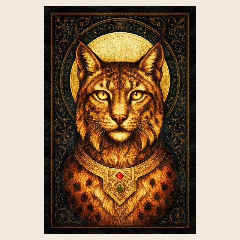 Königlicher Luchs mit goldenem Diadem