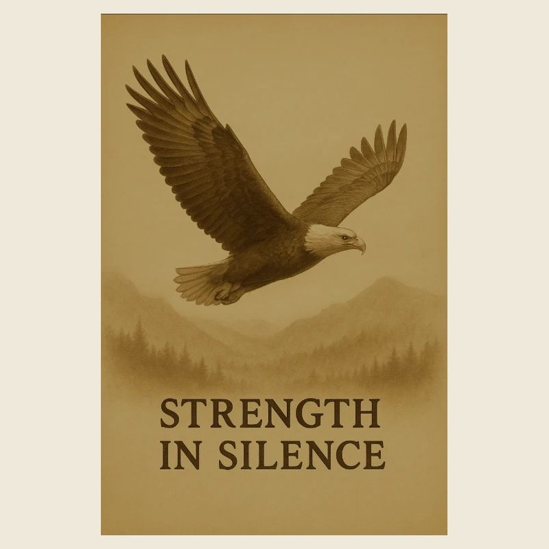 La force dans l’aigle du silence